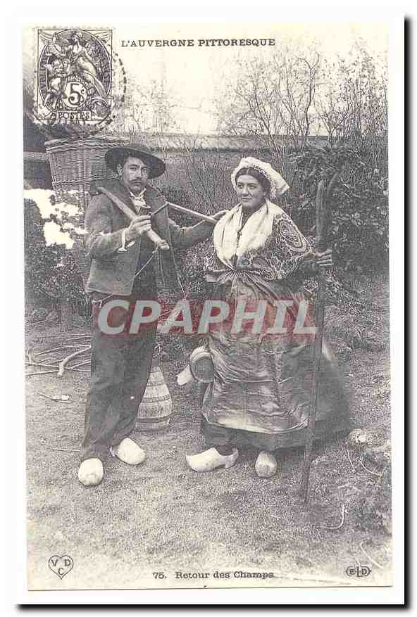REPRODUCTION L´auvergne pittoresque CPA Retour des champs
