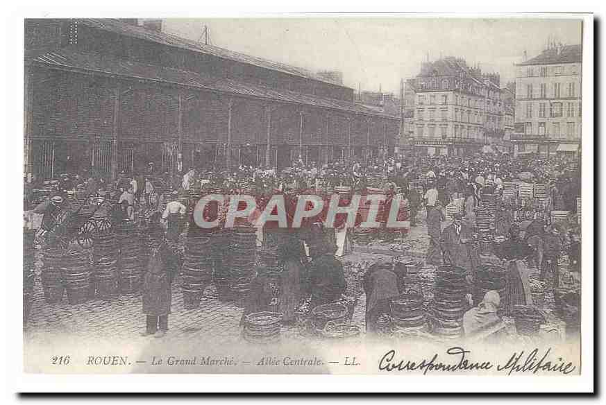 REPRODUCTION Rouen CPA Le grand marche Allee centrale