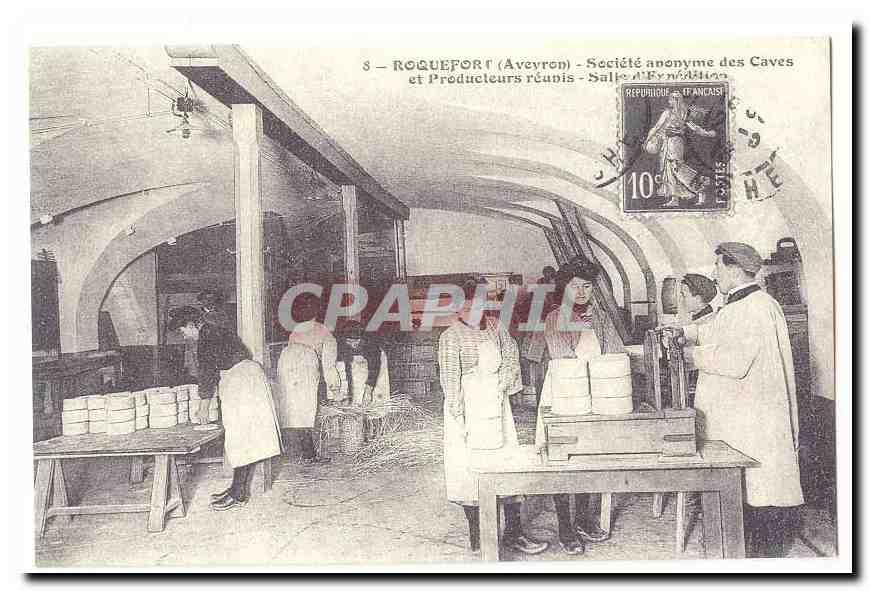 REPRODUCTION Roquefort CPA Societe anonyme des caves et producteurs reunis Salle d´expedition