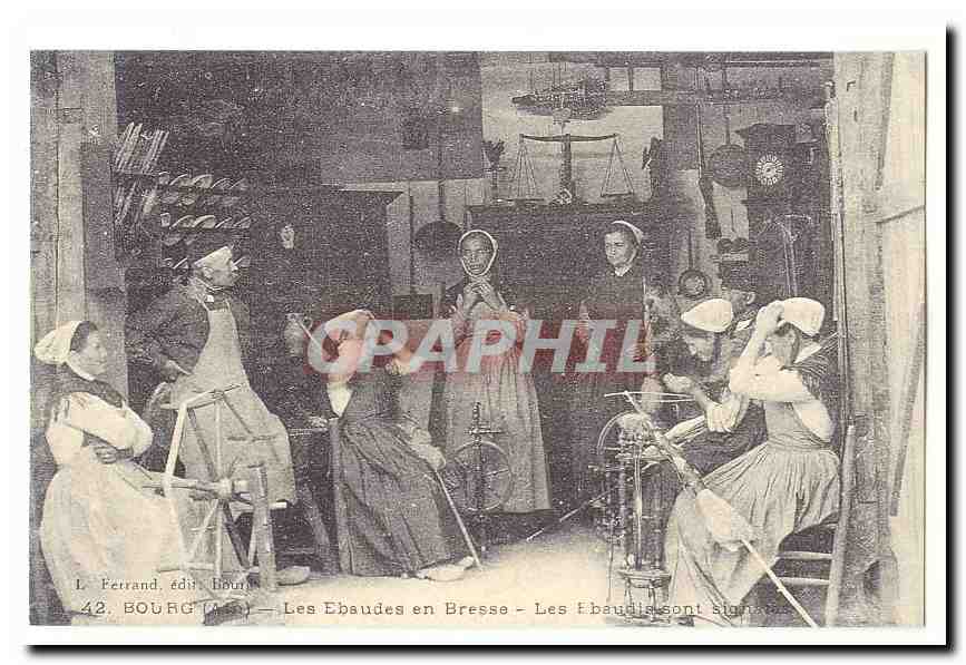 REPRODUCTION Bourg (ain) CPA Les Ebaudes en Bresse Les ebaudis