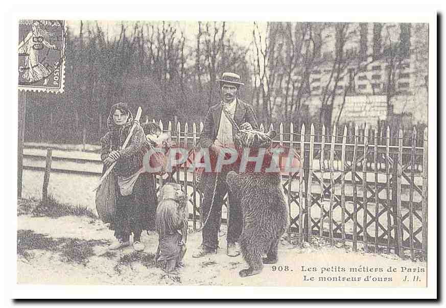 Les petits métiers de Paris — Le montreur d'ours — J. II. n° 908