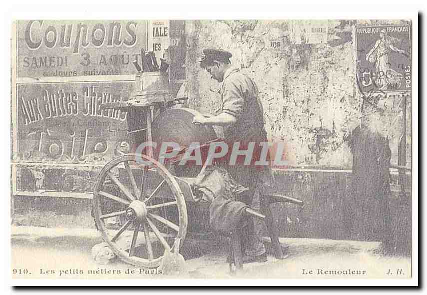 REPRODUCTION Les petits metiers de Paris CPA Le remouleur
