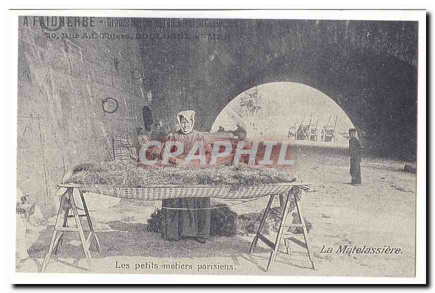 La Matelassière — Les petits-métiers parisiens — A. Faitorche, 10 Rue Ad. Tihers, Boulogne-Billancourt