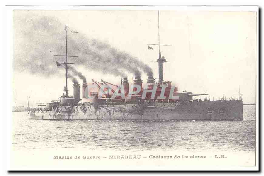 REPRODUCTION CPA MArine de Guerre Mirabeau Croiseur de 1ere classe