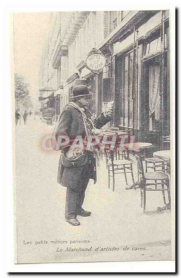 REPRODUCTION Les petits metiers parisiens CPA Le marchand d´articles de caves