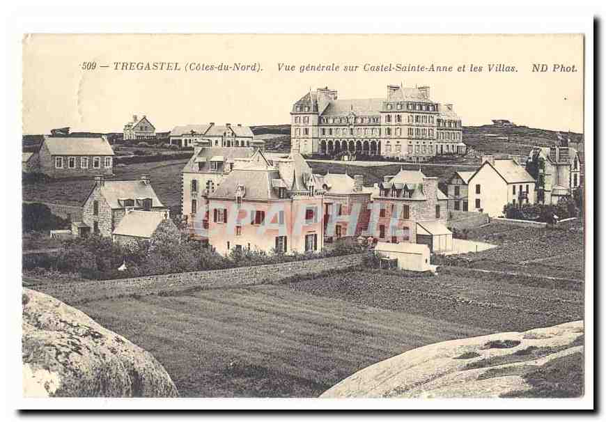 Tregastel CPA Vue generale sur Castel Sainte Anne et les Villas