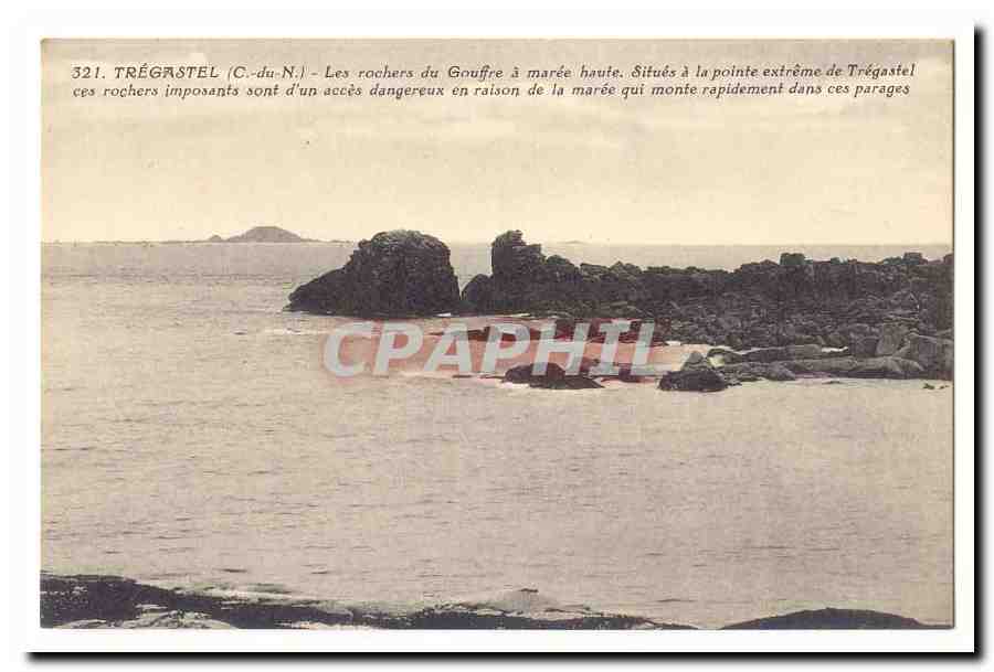 Trégastel (C.-du-N.) — Les rochers du Gouffre à marée haute — n° 321