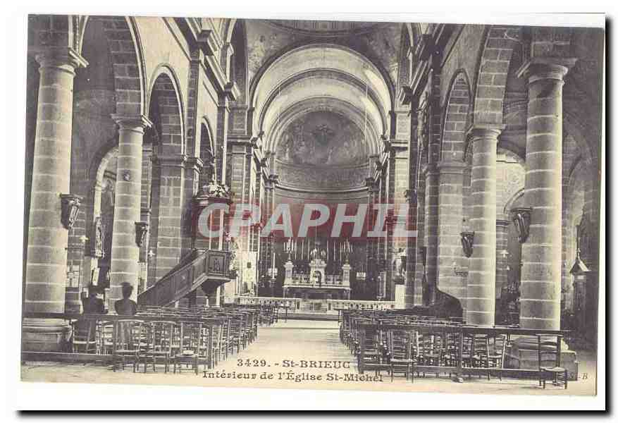 Saint Brieuc CPA Interieur de l'eglise Saint Michel