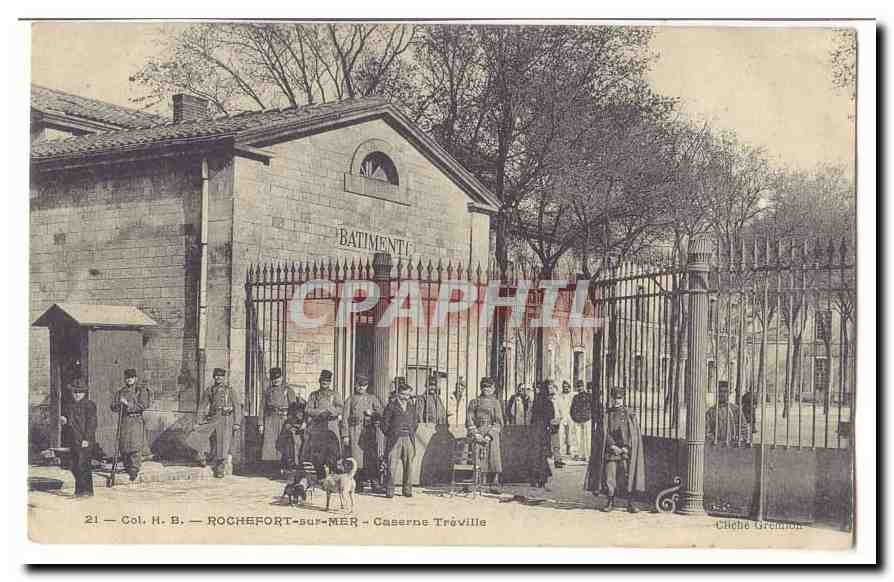 Rochefort sur Mer CPA Caserne Treville (bon plan anime)