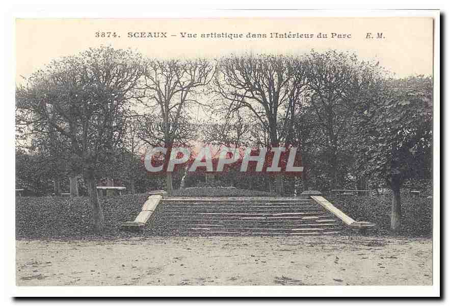 Sceaux CPA Vue artistique dans l'interieur du parc