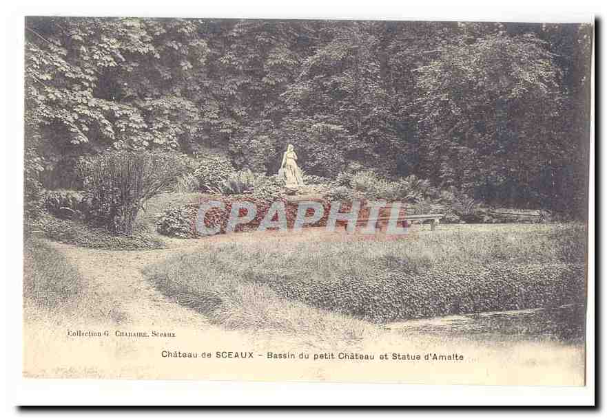 Sceaux CPA Chateau Bassin du petit chateau et statue d'Amalte