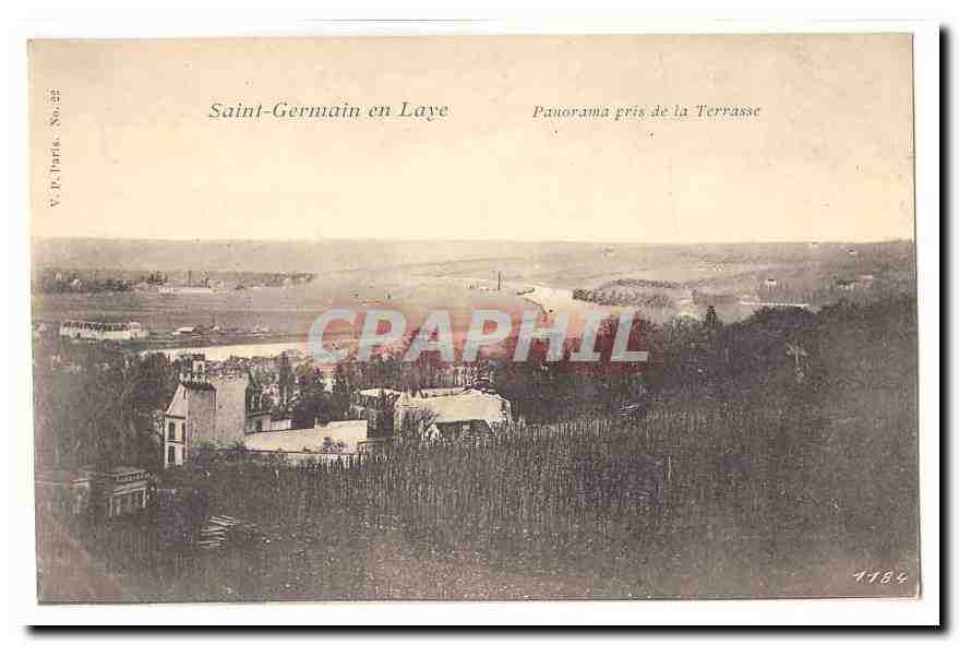 Saint Germain en Laye CPA Panorama pris de la Terrasse