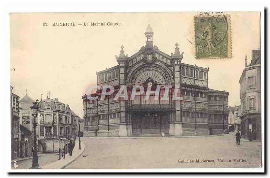 Auxerre — Le Marché Couvert — Galeries Modernes, Maison Maillet