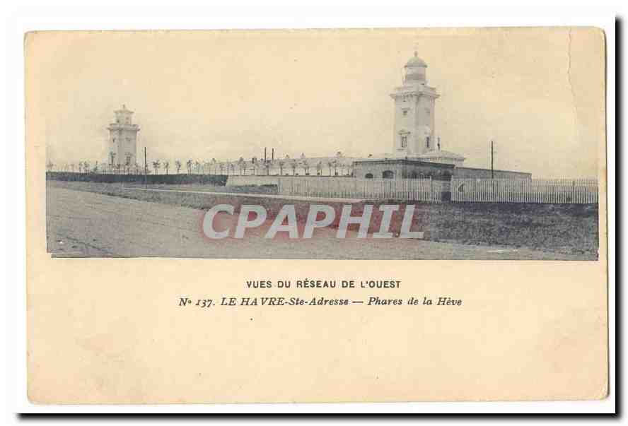 CPA Vue du reseau de l'Ouest Le Havre Ste Adresse Phares de la Heve