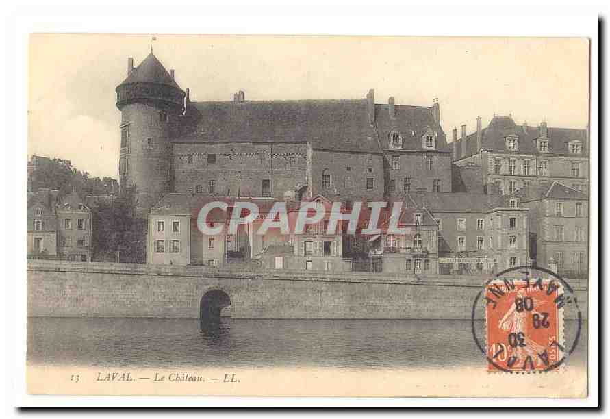 Laval CPA Le chateau (chapellerie Dalibard Bruneau)