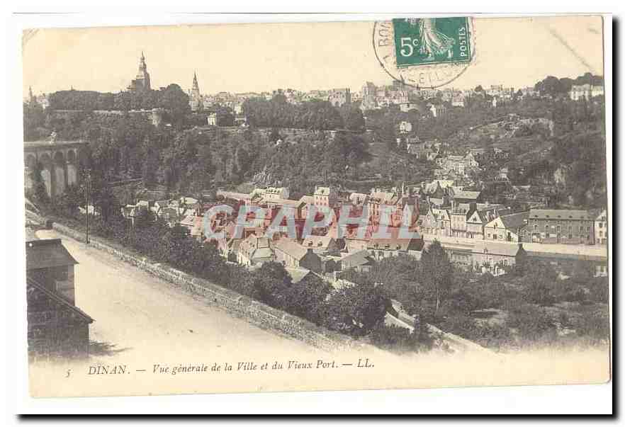 Dinan — Vue générale de la Ville et du Vieux Port — LL.