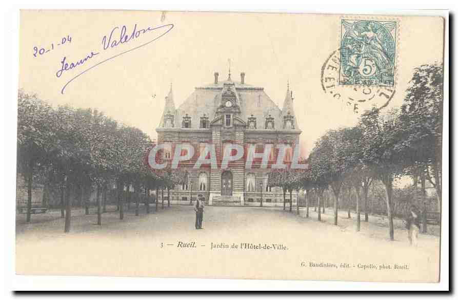 Rueil CPA Jardin de l'hotel de ville