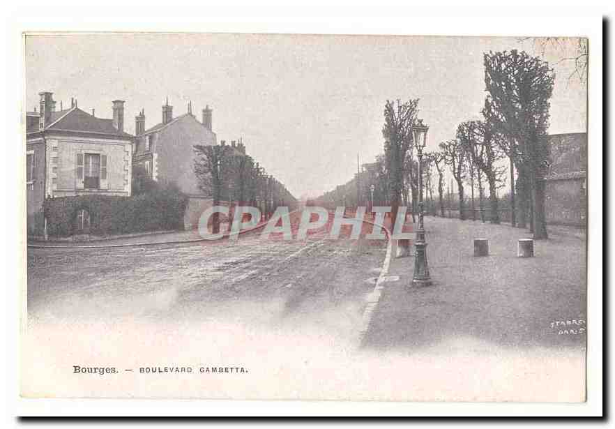 Bourges — Boulevard Gambetta — éditeur Starre, Paris - Anverso