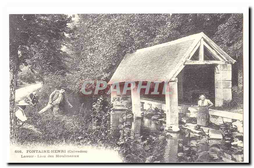 Fontaine Henri CPA Lavoir Lieu des Moulineaux (reproduction)