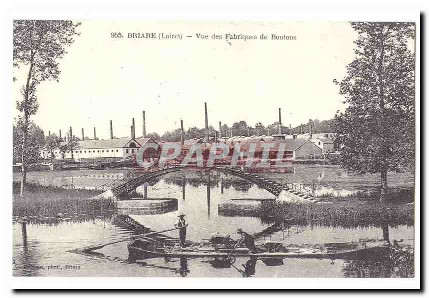 Briare CPA Vue des fabriques de bouton (reproduction)