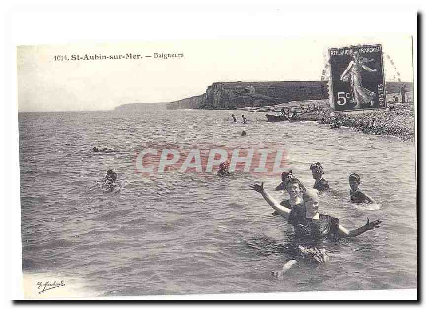 St Aubin sur Mer Baigneurs (reproduction)