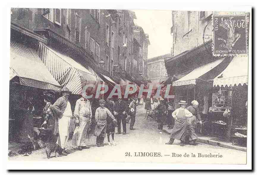 Limoges CPA Rue de la boucherie (reproduction)