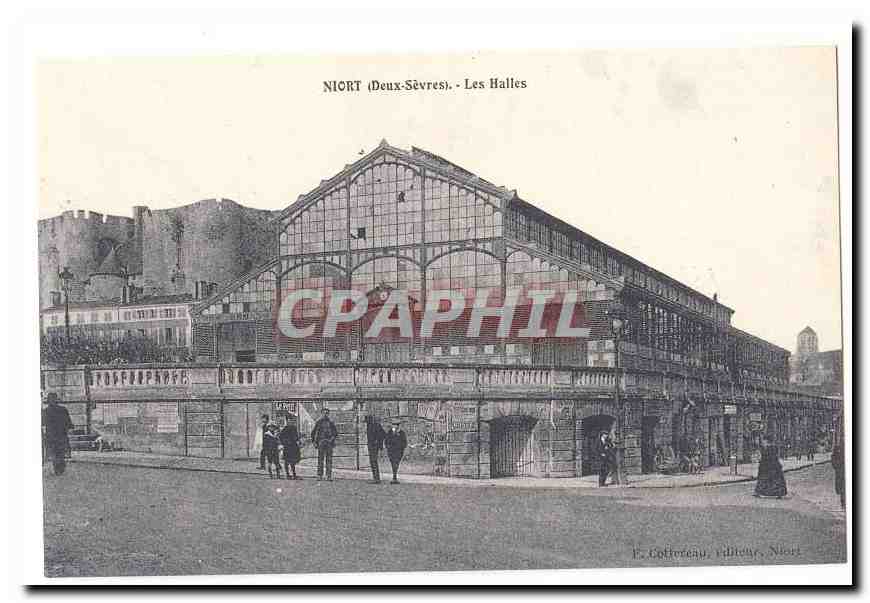 Niort CPA Les halles (reproduction)