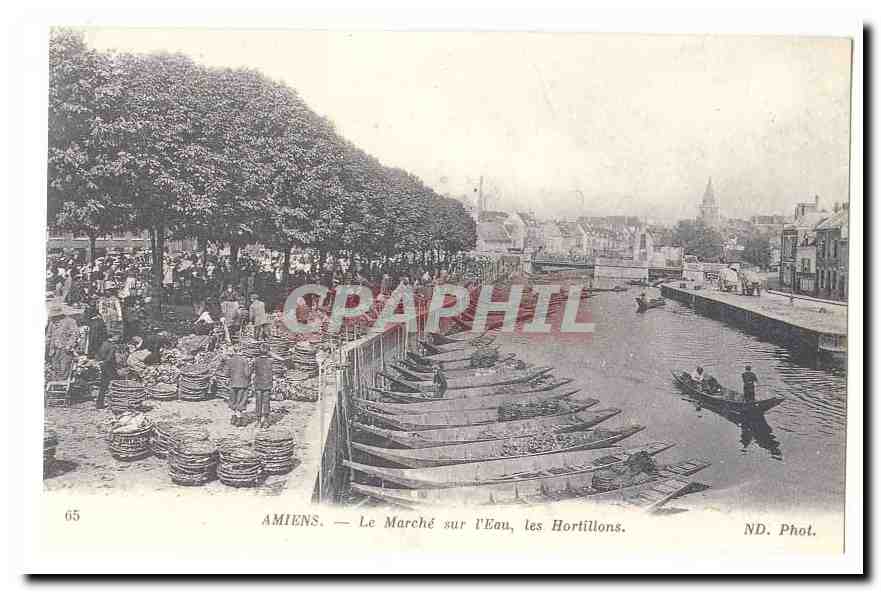 Amiens CPA Le marche sur l'eau les Hortillons (reproduction)
