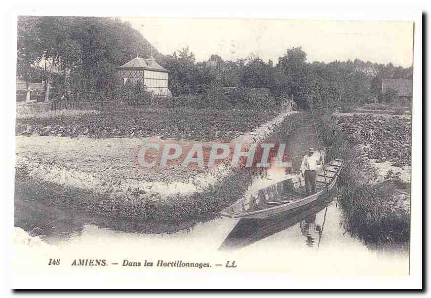 Amiens CPA Dans les hortillonnages (reproduction)