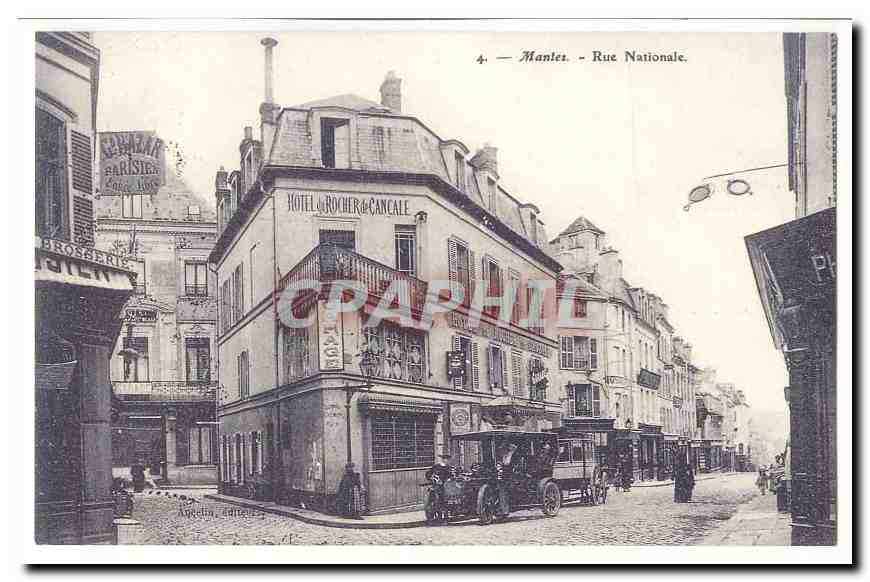 Mantes CPA Rue nationale (reproduction)