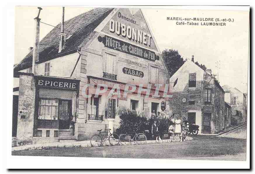 Mareil sur Mauldre CPA Cafe Tabac Laumonier (reproduction)