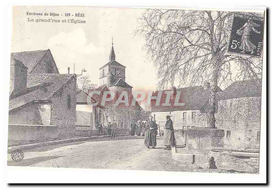 Environs de Dijon Beze CPA La grand rue et l'eglise (reproduction)
