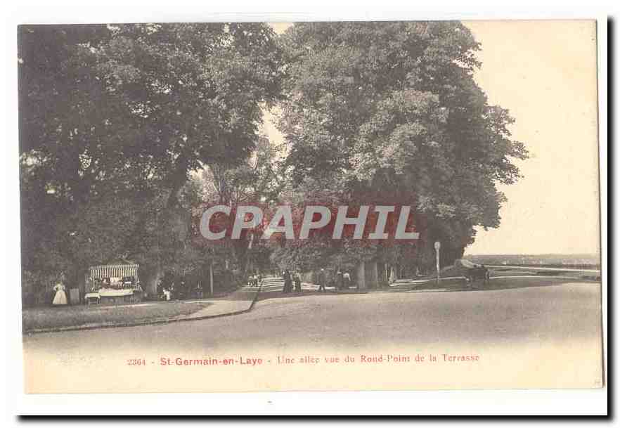 St Germain en Laye CPA Une allee vue du Rond point de la terrasse