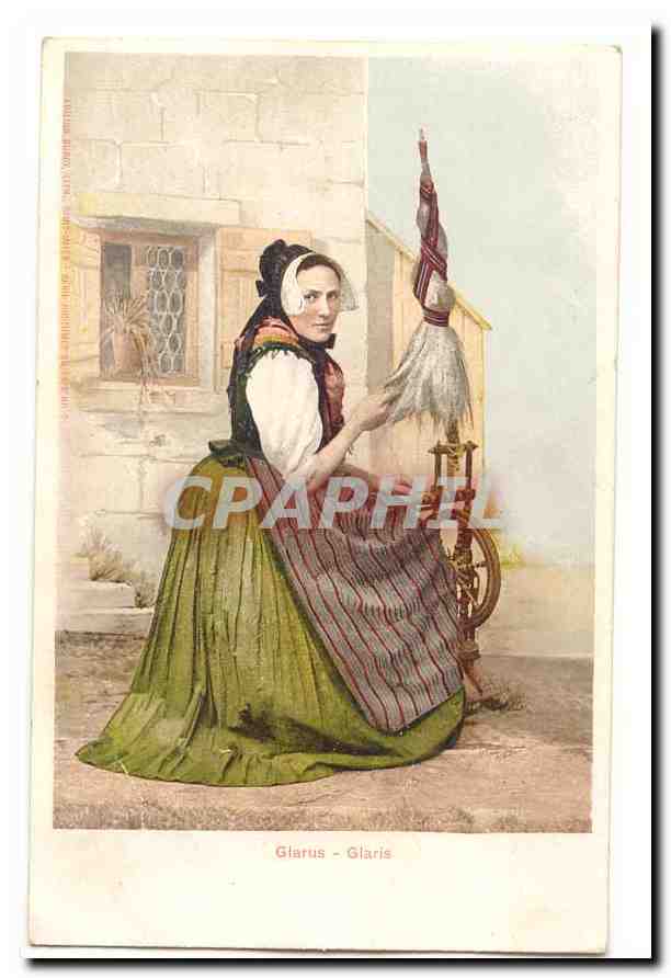 Glarus Glaris (Suisse) CPA Costume