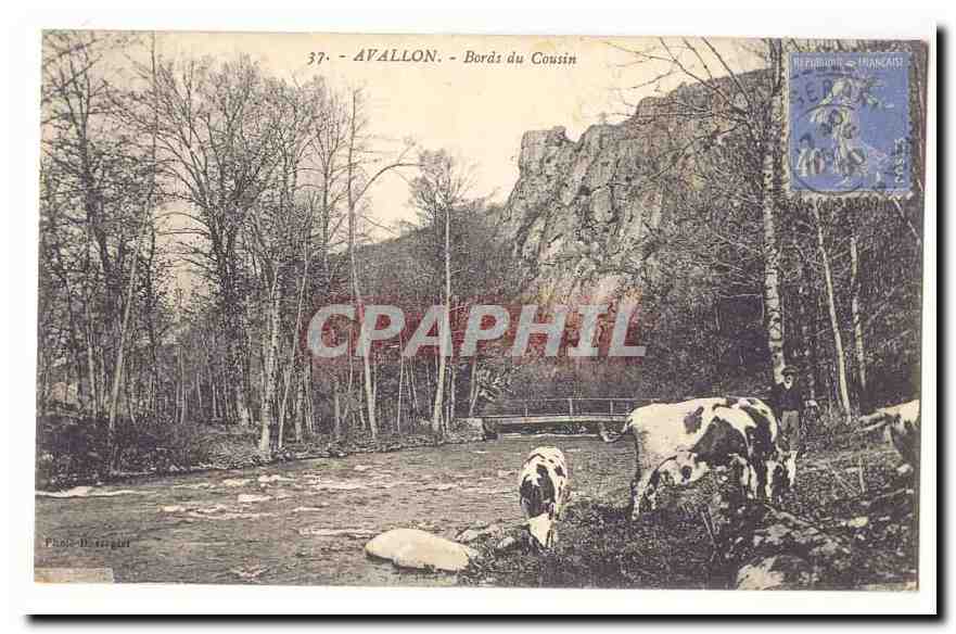 Avallon - Bords du Cousin — Photo H. Jargot, n°37 - Anverso