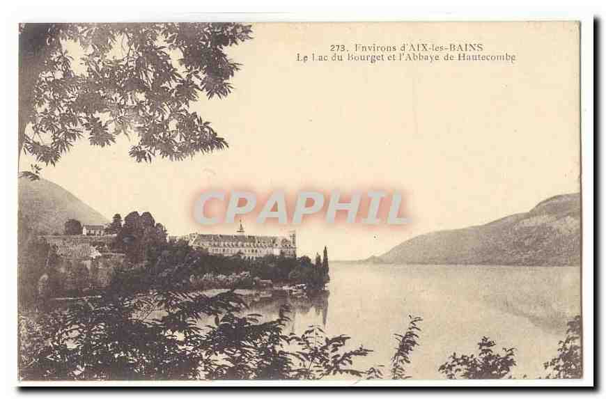Environs d'Aix les Bains CPA Le lac du Bourget et l'abbaye de Hautecombe
