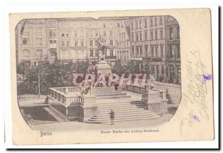 Berlin CPA Neuer Markt mit Luther Denkmal
