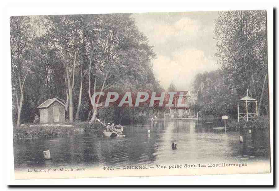 Amiens CPA Vue prise das les hortillonnages