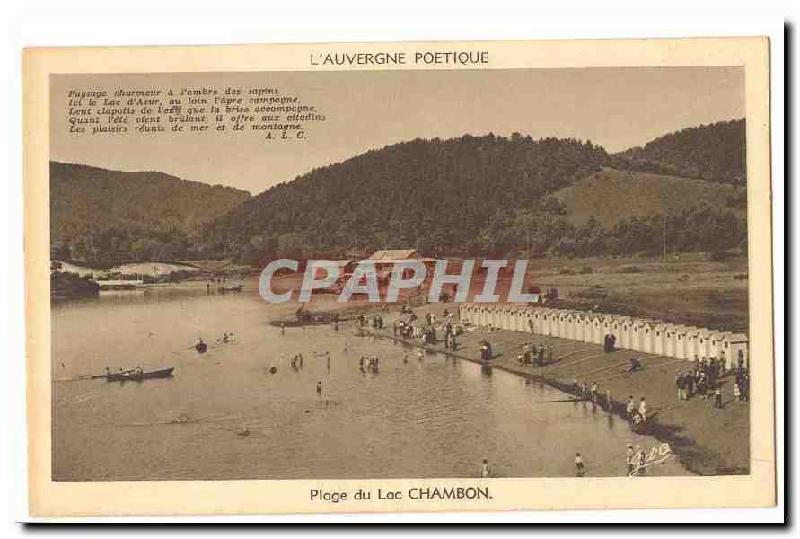 L'auvergne poetique CPA Plage du lac Chambon