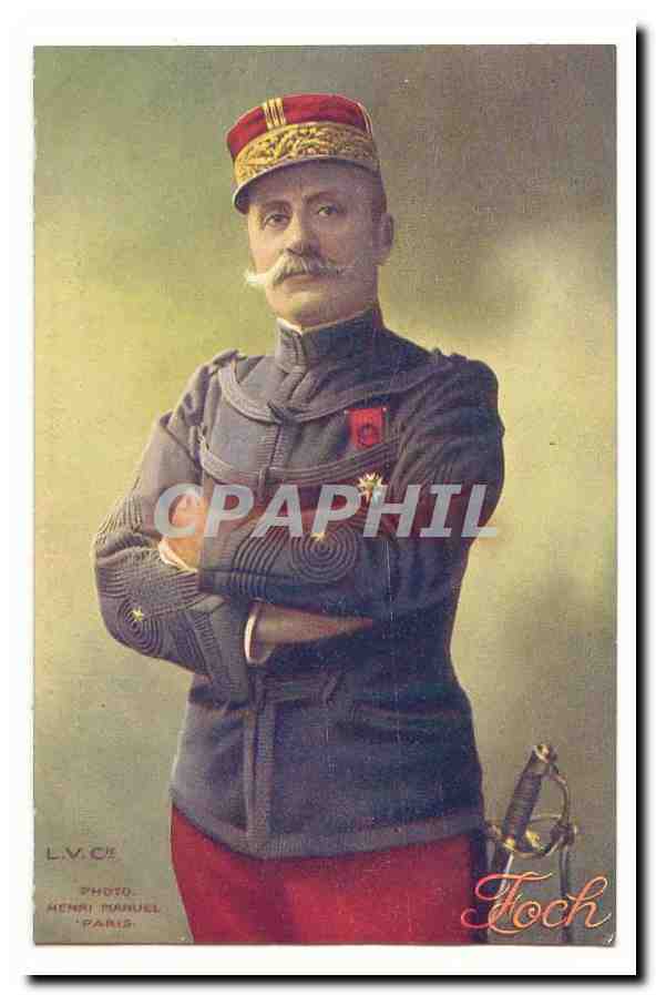 Général Foch — portrait en uniforme — Photo Henri Manuel, Paris