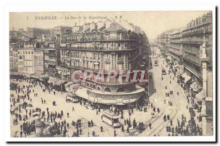Marseille CPA La rue de la republique (animee)