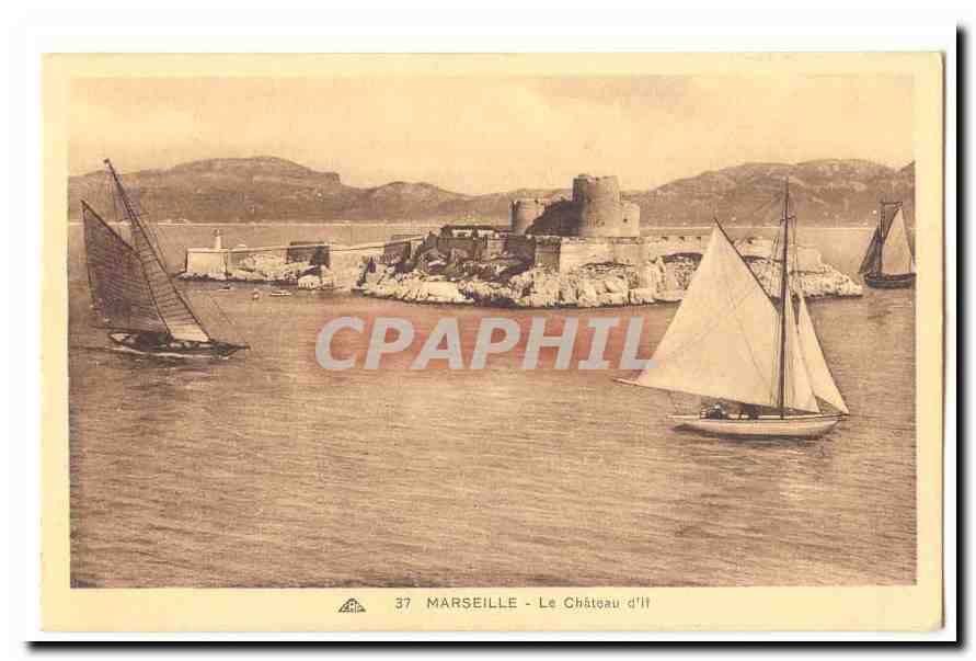 Marseille CPA Le chateau d'if (bateaux)