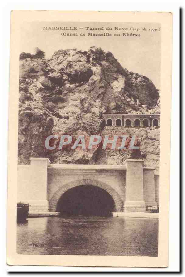 Marseille CPA Tunnel du Rove (long 7km 100m) (canal de Marseille au Rhone)