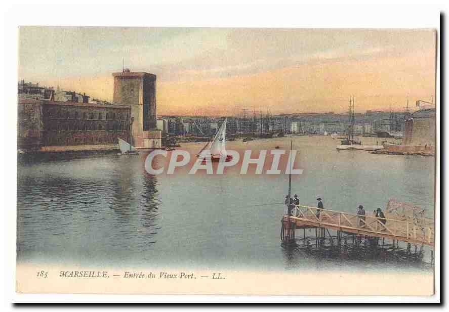 Marseille CPA Entree du vieux port