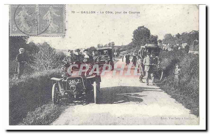Gaillon CPA La cote jour de course (automobile) (reproduction)