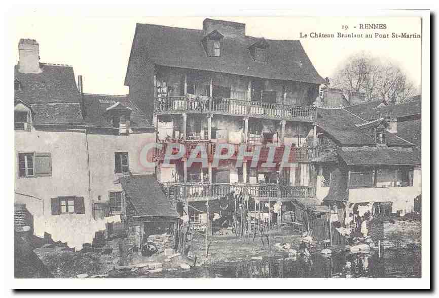Rennes CPA Le chateau branlant au Pont St Martin (reproduction)