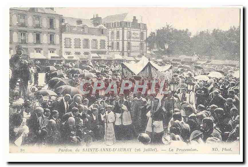CPA PArdon de Sainte Anne d'Auray (26 juillet) La procession (reproduction)