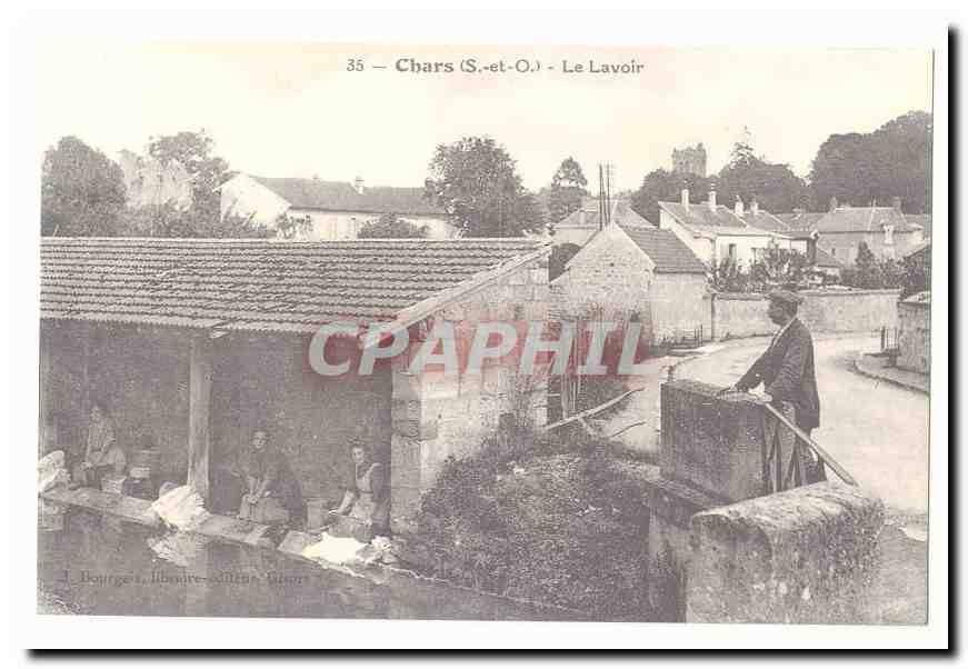 Chars CPA Le lavoir (reproduction)