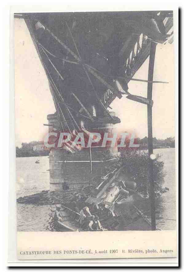Catastrophe des ponts de Ce CPA 4 aout 1907 (pont) (reproduction)