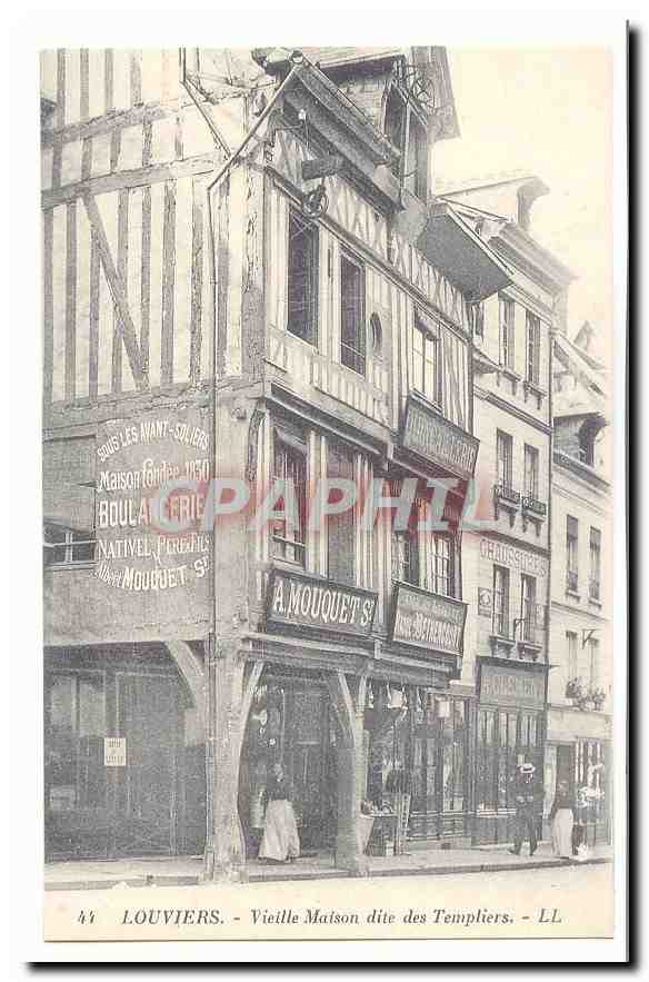 Louviers CPA Vieille maison dite des templiers (reproduction)